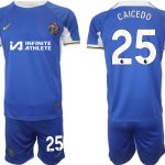 Billiga Fotbollströjor Herr Chelsea Hemmatröja 2023-24 Kortärmad + Korta byxor Moises Caicedo 25