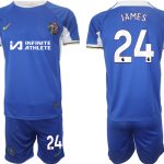 Billiga Fotbollströjor Herr Chelsea Hemmatröja 2023-24 Kortärmad + Korta byxor Reece James 24