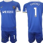 Billiga Fotbollströjor Herr Chelsea Hemmatröja 2023-24 Kortärmad + Korta byxor Robert Sanchez 1