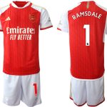 Aaron Ramsdale #1 Köp Billiga Fotbollströjor Herr Arsenal Hemmatröja Hemmaställ 2023 2024