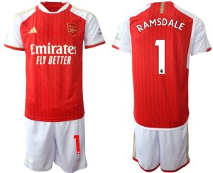 Aaron Ramsdale #1 Köp Billiga Fotbollströjor Herr Arsenal Hemmatröja Hemmaställ 2023 2024