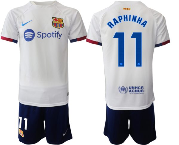 Billiga Fotbollströjor Herr FC Barcelona Bortatröja Hemmaställ 2023 2024 Raphinha 11