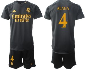 Billiga matchtröja Real Madrid Tredje Tröja Kortärmad shorts 2023-2024 David Alaba 4