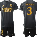 Billiga matchtröja Real Madrid Tredje Tröja Kortärmad shorts 2023-2024 Eder Militao 3