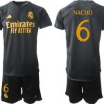 Billiga matchtröja Real Madrid Tredje Tröja Kortärmad shorts 2023-2024 Nacho 6