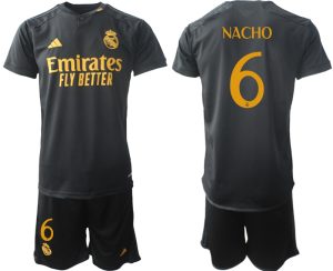 Billiga matchtröja Real Madrid Tredje Tröja Kortärmad shorts 2023-2024 Nacho 6