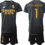 Billiga matchtröja Real Madrid Tredje Tröja Kortärmad shorts 2023-2024 Thibaut Courtois 1