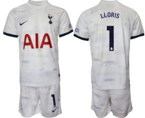 Billiga matchtröja Tottenham Hotspur Hemmatröja Kortärmad shorts 2023-2024 Hugo Lloris 1