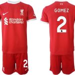 Joe Gomez #2 Billiga Fotbollströjor Herr Liverpool FC Hemmatröja Kortärmad + Korta byxor 2023 2024
