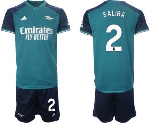 William Saliba #2 Köp Billiga Fotbollströjor Herr Arsenal Tredje Tröja Hemmaställ 2023 2024