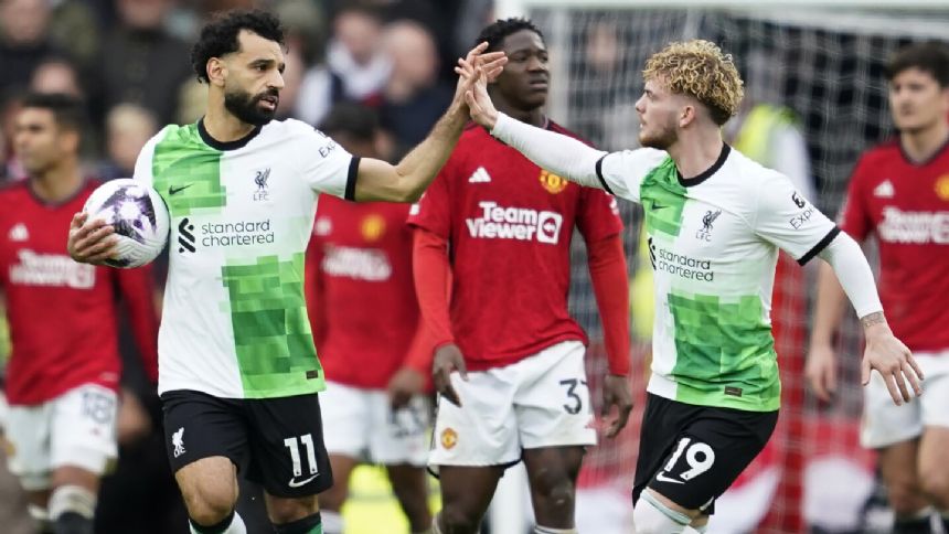 Man United och Liverpool oavgjort 2-2 efter sen straff av Mohamed Salah