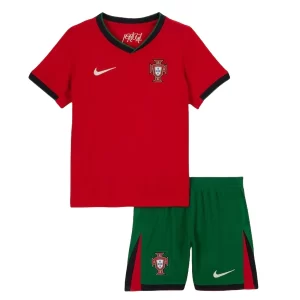 Köpa Matchställ för Barn Portugal Hemmaställ EM 2024 röd Kortärmad + grön Korta byxor