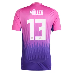 Tyskland Matchställ för män Bortaställ EM 2024 med tryck Müller 13
