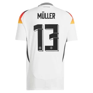 Tyskland Matchställ för män Hemmaställ EM 2024 Kortärmad med tryck Müller 13