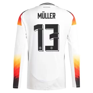 Tyskland Matchställ för män Hemmaställ EM 2024 Långärmad med tryck Müller 13