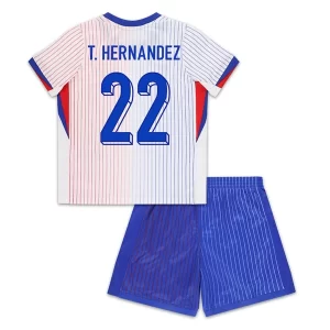 Fotbollskläder till baby Frankrike Borta tröja EM 2024 med tryck T.Hernandez 22