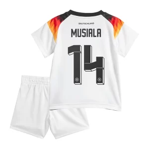 Tyskland Matchställ för barn Hemmaställ EM 2024 med tryck Musiala 14