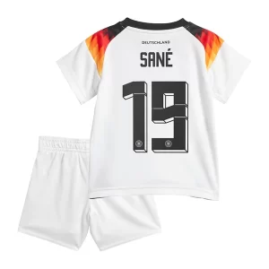 Tyskland Matchställ för barn Hemmaställ EM 2024 med tryck Sané 19